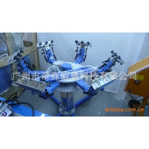 六色双轮转手动丝网印花机 Manual Screen Printer D