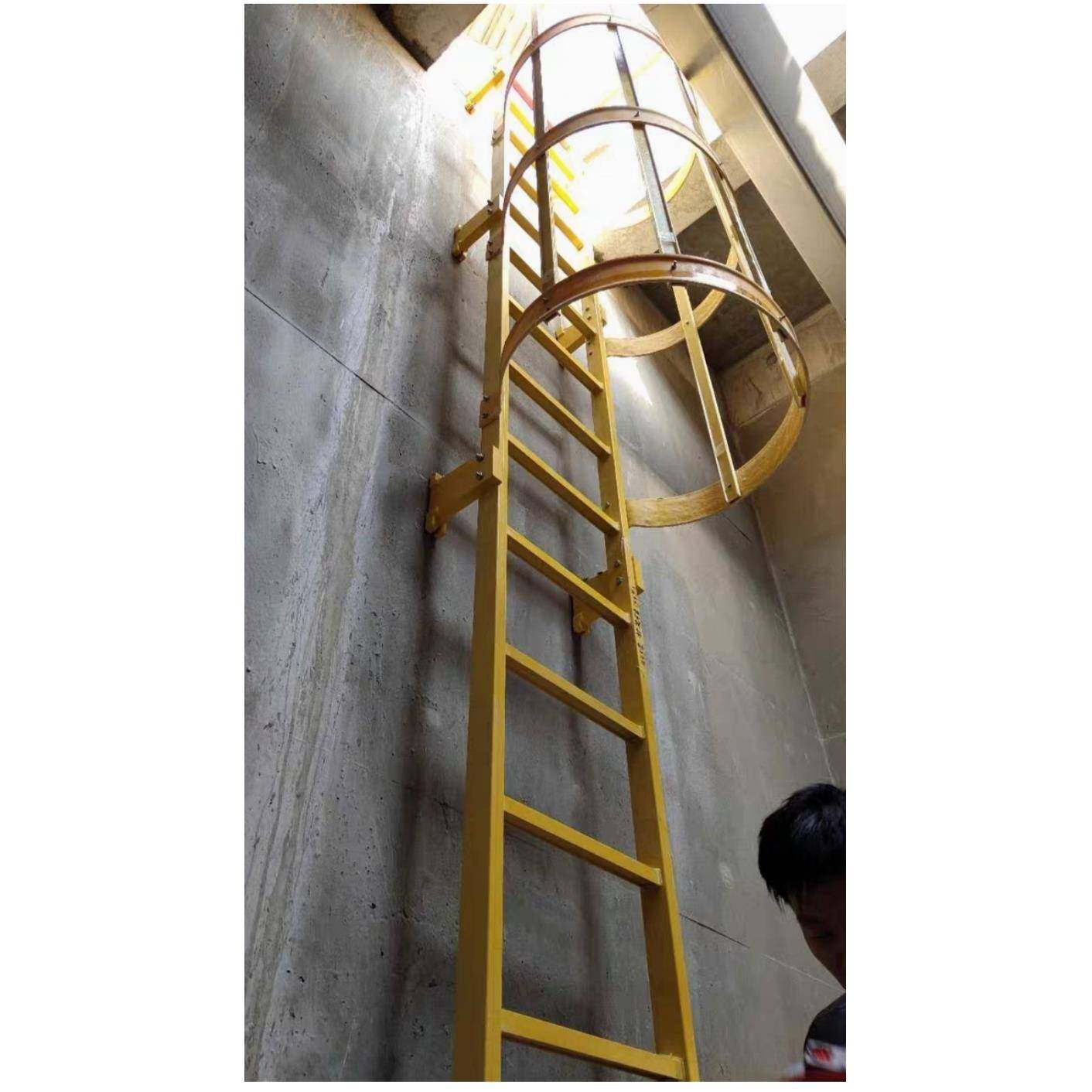 护笼爬梯15j401国标图集钢爬梯安全爬梯护笼户外钢直梯基坑铁梯子