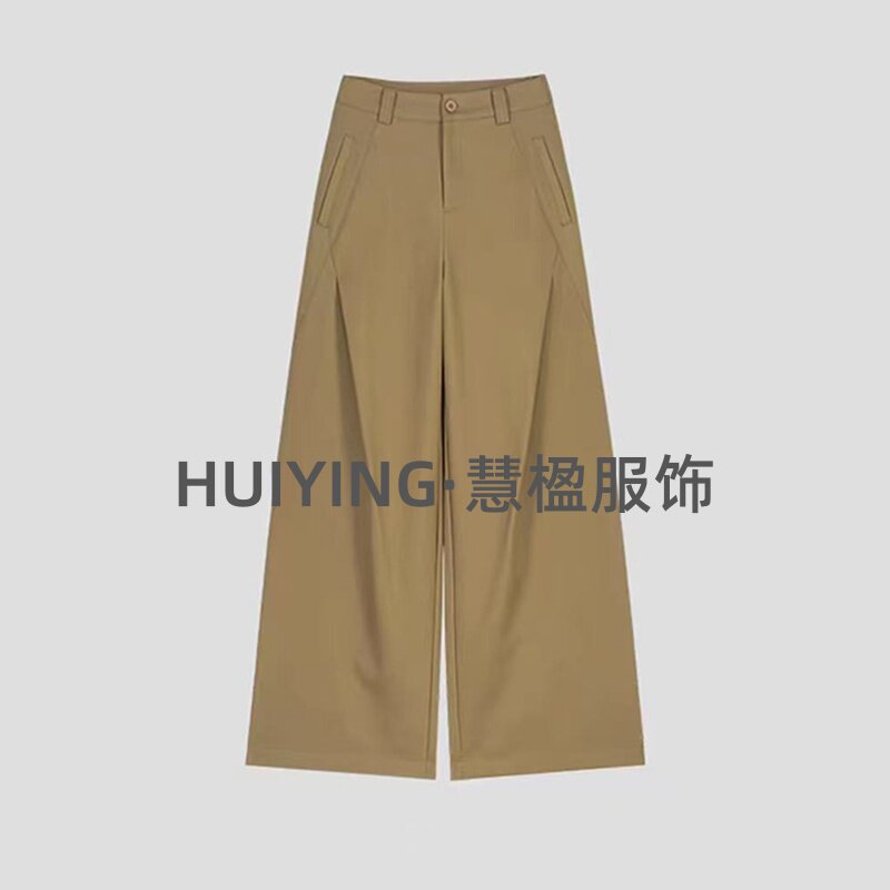 【慧楹服饰】秋季新款时尚压褶宽松显瘦阔腿裤HY25031