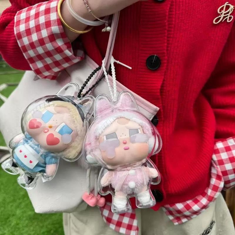 crybaby哭娃搪胶泡泡玛特labubu娃娃保护套壳挂件玩偶盲盒防尘罩