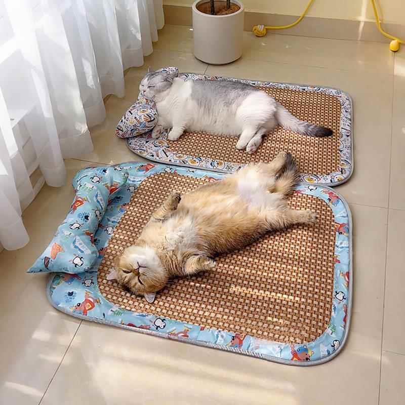 猫咪狗狗凉席夏天冰垫猫窝四季通用夏季睡垫冰窝宠物床垫子用品