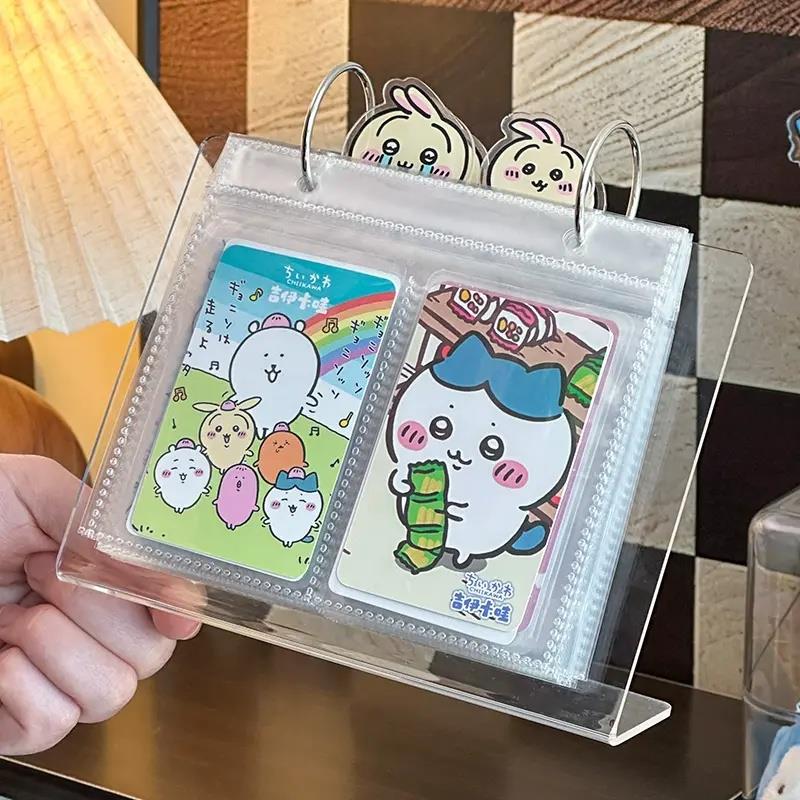 3寸小卡相册chiikawa拍立得明信片收纳爱豆明星饭制自印镭射票架
