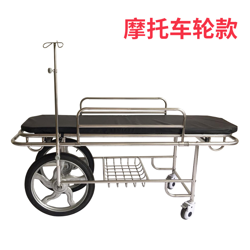 病人急救b车担架车救护担架床不锈钢平车四小轮推车抢救车转运医