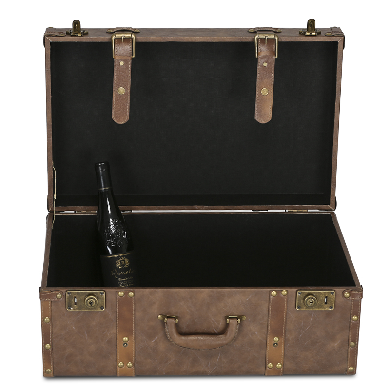 复古手提箱旅行收l纳箱欧式民国道具复古皮箱老式手提箱子小行李