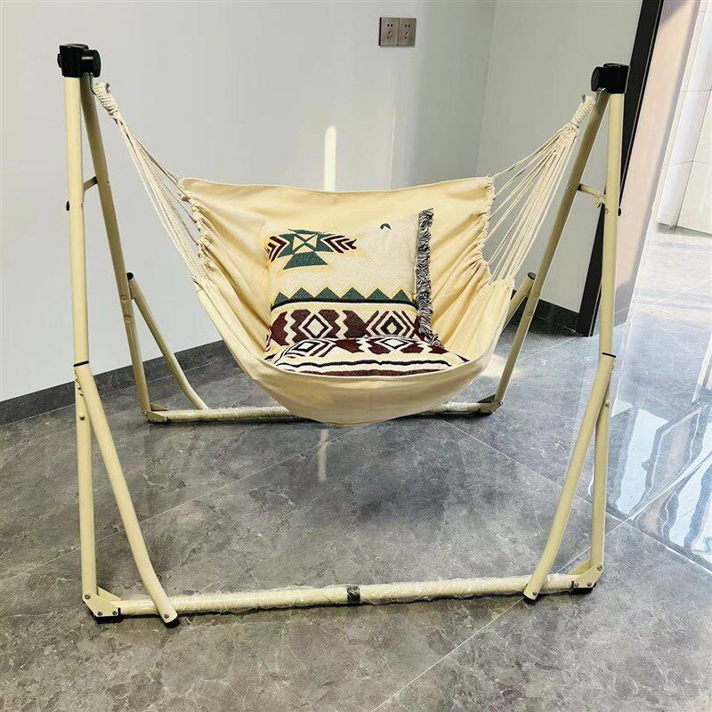 吊床阳台家用可躺坐折叠架便携户外吊椅宝宝N室内儿童荡秋千防侧