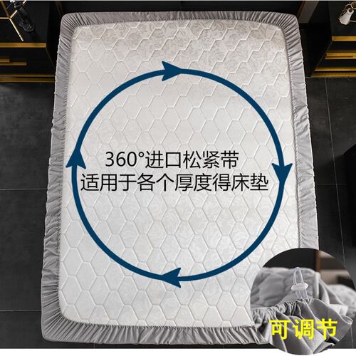 纯棉床笠单件1.2/1.35/1.5m1.8米2x2.2全棉夹棉床罩1.X9床垫套2.0
