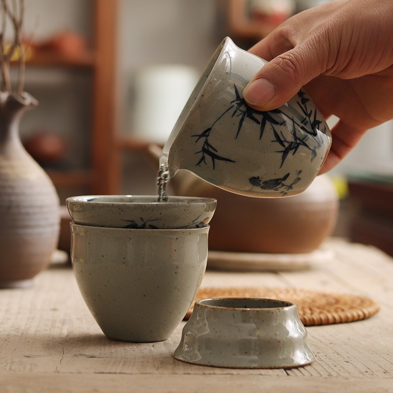 陶瓷茶漏茶滤茶水分离手绘窑x变泡茶细密过滤网茶斗公道杯茶具配,餐饮具,茶滤,淘宝优惠券,粉丝福利购,淘宝优惠卷