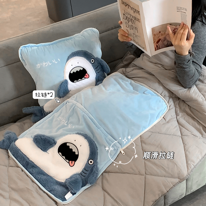 抱枕被子两用2022o新款毯子二合一汽车用车载靠枕办公室午睡枕头