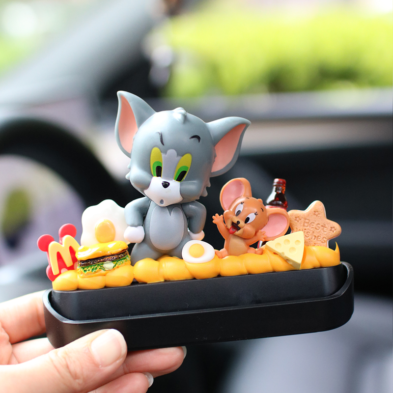 缇娜家车载摆件汽车挪车停车电话号码牌L可爱卡通奶油胶车内饰品