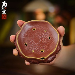 紫砂原矿泥料莲k蓬干泡台壶底托可养蓄水壶承养壶垫蓄水茶托盘