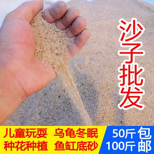 细河沙100斤宝宝玩沙幼儿园沙滩造景淡水黄河鱼缸沙沙粒溪流砂子