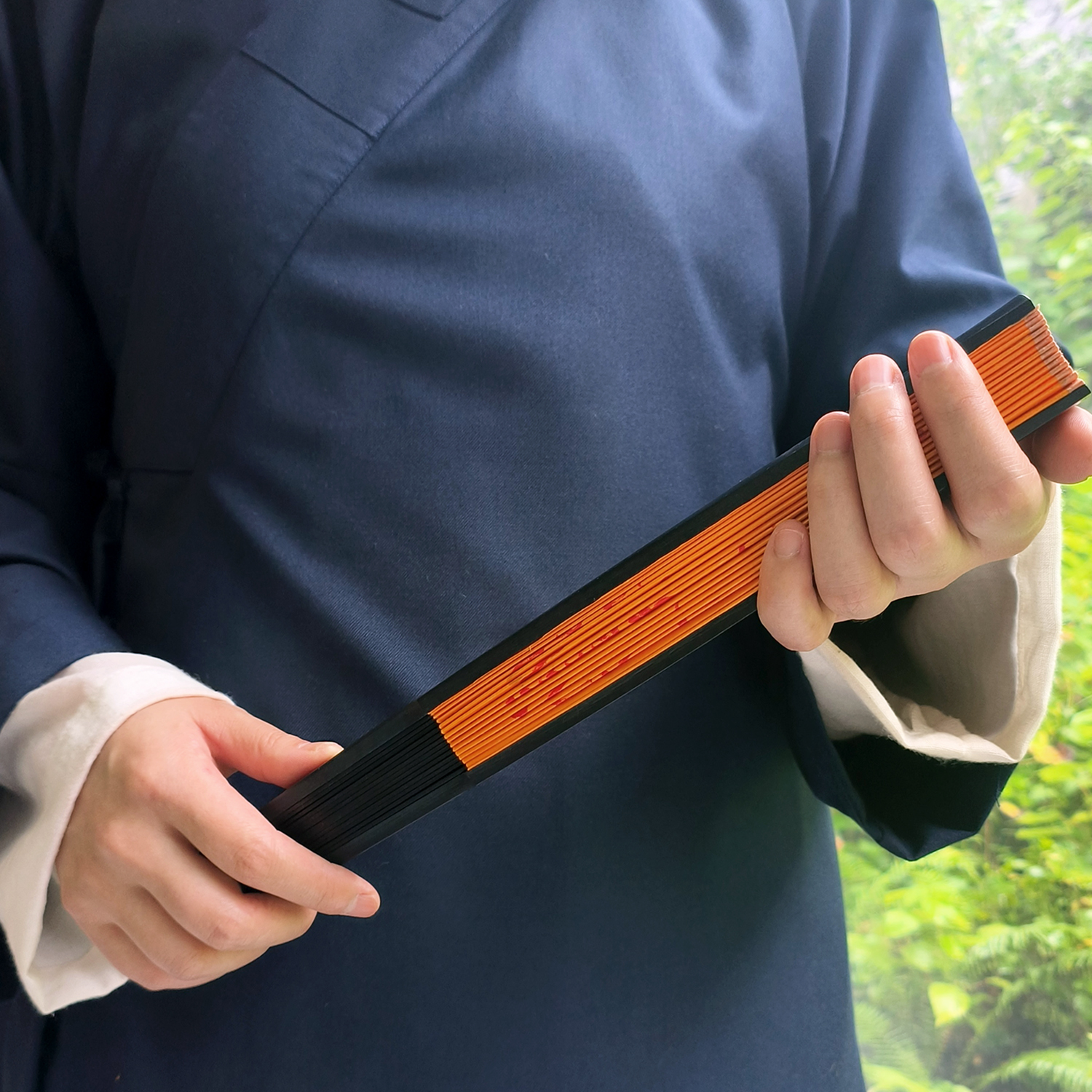 武当山手绘五雷五财法扇