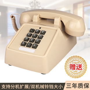 美式仿古电话机械铃老式复古办公酒店固定座机家用欧式古董电话机