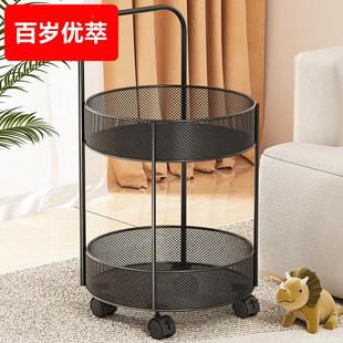 铁艺客厅边柜茶几夹缝床边柜子边几角几简约家用床头柜可移动桌子