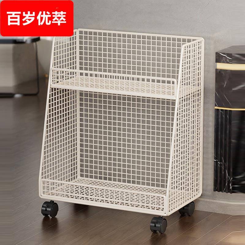 洗手间落地置物架浴室多层可移动储物洗漱用品带滑轮夹缝收纳架子