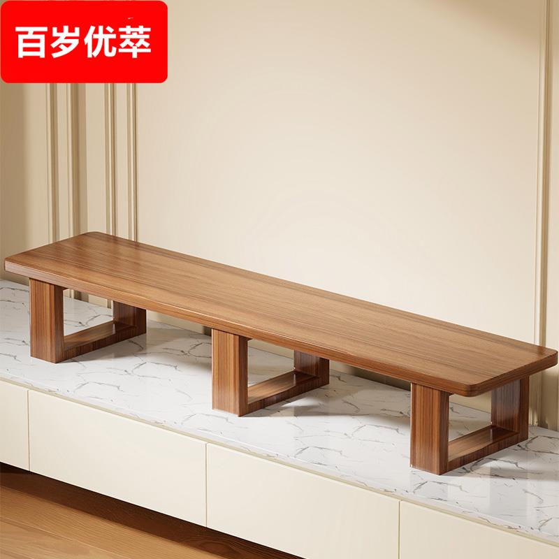 实木电视机增高置物架电视柜垫高架子桌面液晶显示器底座加高支架