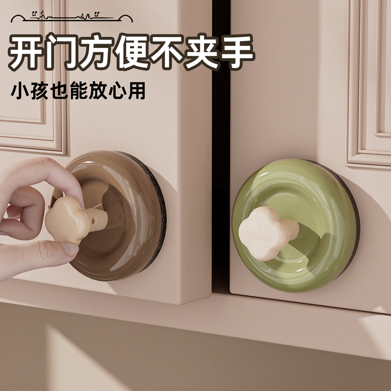 吸盘门把手衣柜门扶手窗户推拉玻璃移门手柄免打孔冰箱橱柜门拉手