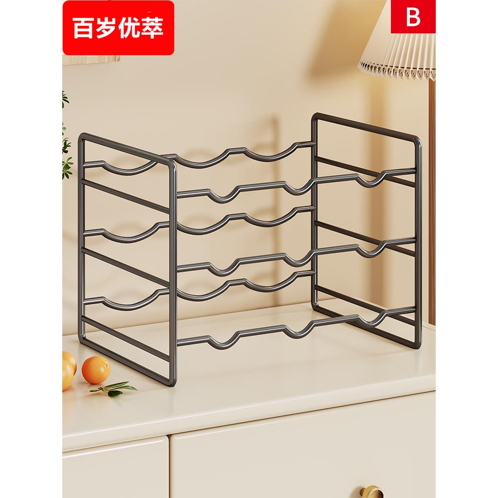红酒架子现代简约酒柜大容量置物架摆件多层葡萄酒架展示架酒架托