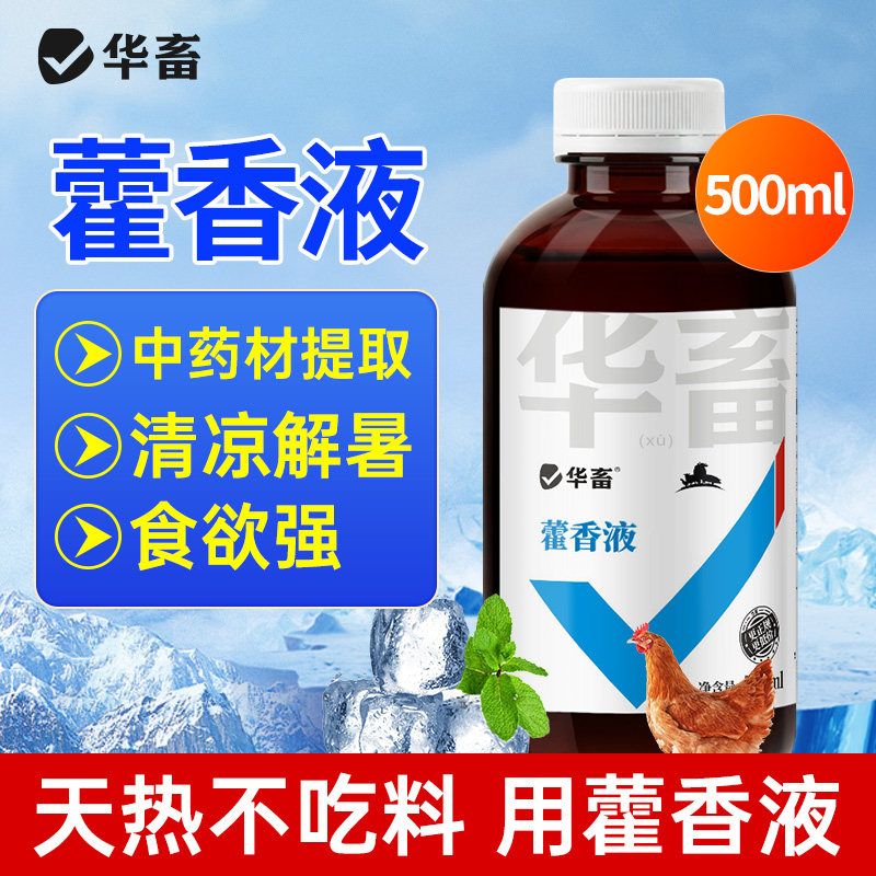 华畜藿香水兽用藿香液猪牛羊鸡家禽解暑降温鸡舍养殖场专用口服液