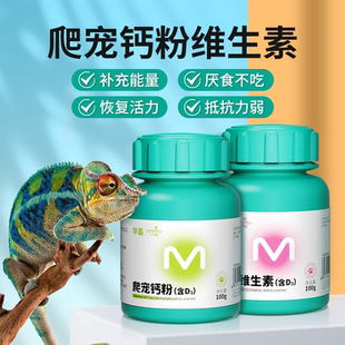 爬虫钙粉含D3爬宠陆龟饲料爬行无力蜥蜴守宫蜜袋鼯补钙维生素粉