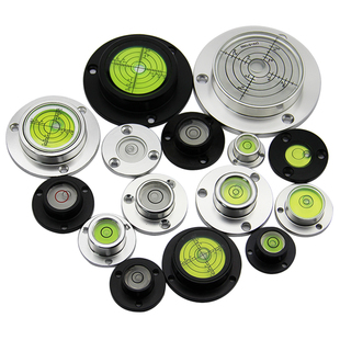 金属水平仪高精度水平气泡水准仪圆形水准O泡带底座法兰盘水平仪