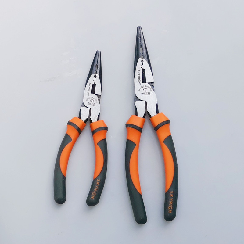 澳新工具尖嘴钳子多功能省力包塑柄钓鱼钳电工剥线T钳6寸8寸高碳