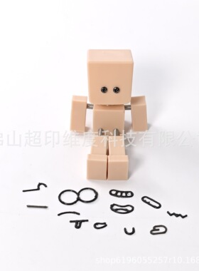 跨境新款3D打印Shaking Feet Wooden Doll木头人汽车装饰摆件