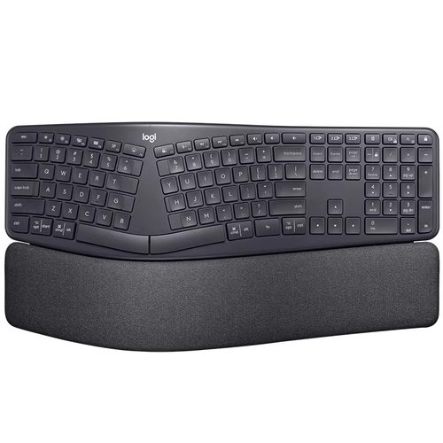 罗技K860商用人体工学键盘分体式键盘无线蓝牙键