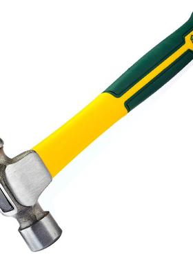 世达92301锤子玻璃纤维柄圆头锤铁锤榔头手锤安装锤0.5磅