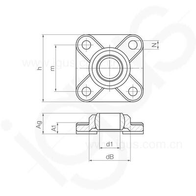 igus德国进口易格斯法兰轴承基座轴承EFSM,轴承座自润滑耐腐蚀