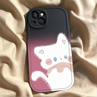 甜心猫咪适用VIVOiQOONeo8手机壳女男大眼睛软壳硅胶创意全包镜头直边防摔薄iqooneo8pro情侣卡通可爱潮款.