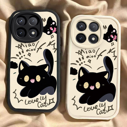 惊吓猫咪适用可爱猫眯红米K70手机壳新款RedmiK60至尊版小米k50pro高颜值硅胶k60e全包防摔k40s男女k30可爱k2