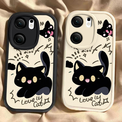 惊吓猫咪适用可爱猫眯iqooneo9/8pro手机保护壳新款vivoiqooneo5创意IQnoe6/6se全包防摔iq00neo7硅胶icooneo