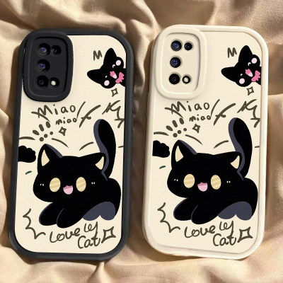 惊吓猫咪适用真我V5手机壳5G版RMX2111新款realme直边realmeV5套OPPO全包防摔oppov男女2121网红opporealmeV