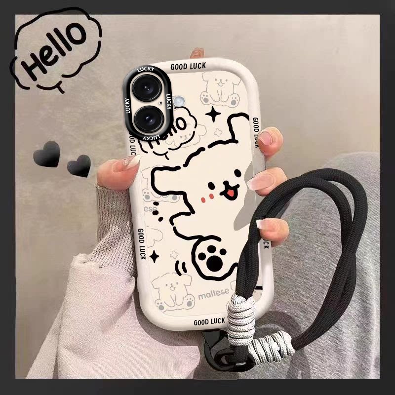 日韩小狗适用苹果X手机保护壳iPhoneXsmax/XR/xs保护套苹果6/7/8plus新款硅胶RX全包防摔6s叉4平果5s外壳男女