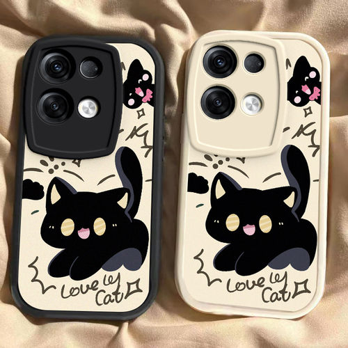 惊吓猫咪适用oppoReno8pro十手机保护壳reno8por+新款OPPO5G硅胶套PFZM10全包OPPOPFZM防摔新年男女0pp0加pro