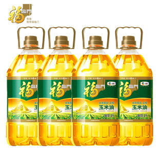 福临门黄金产地玉米油4L家用压榨食用油非转基因整箱批发中粮出品