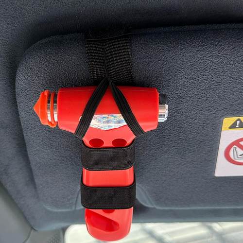 车载安全锤破窗自驾应急工具多功能二合一实心消防逃生击破救生锤