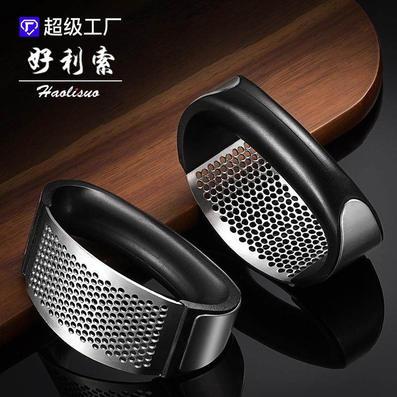 好利索直销捣蒜泥压蒜器家用切姜夹蒜蓉挤蒜泥大蒜不锈钢捣蒜器