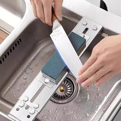 家用磨刀架可调节水槽防滑固定加厚磨刀底座厨房磨刀石不锈钢