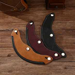 PU皮帽檐复古巡航头盔4/3盔帽檐哈雷盔摩托车头盔用3按扣装饰帽檐