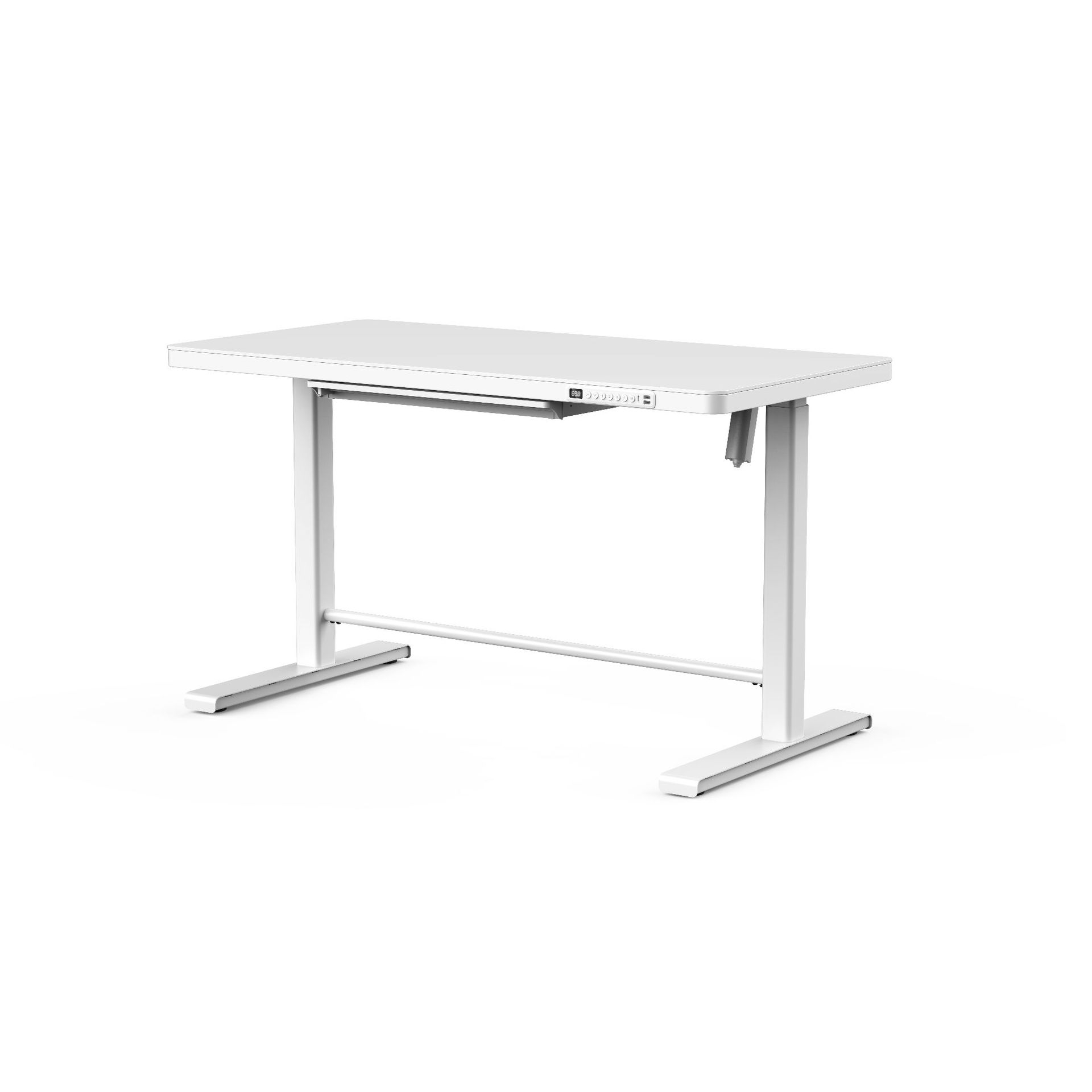 精致简约安装简便电动升降办公商用学习玻璃桌