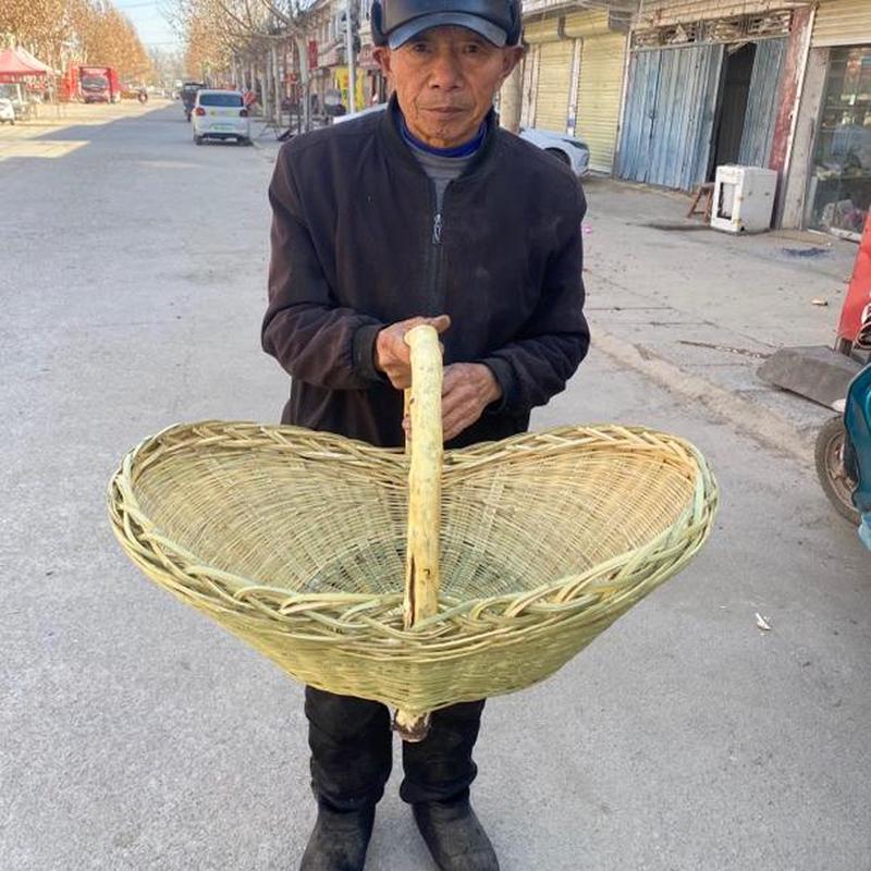 河南竹篮收纳手工编织竹筐老式家用鸡蛋竹子篮子水果篮纯手工手提