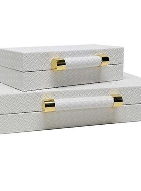 现代床头柜电视柜摆件储物盒样板间梳妆台室内装饰首饰盒简美