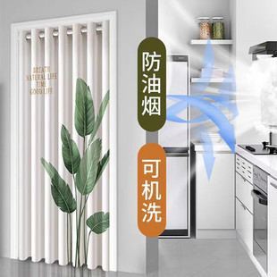 新款 直线家用门帘厨房防油烟隔断帘2025夏季 卧室挡风帘子免打孔遮