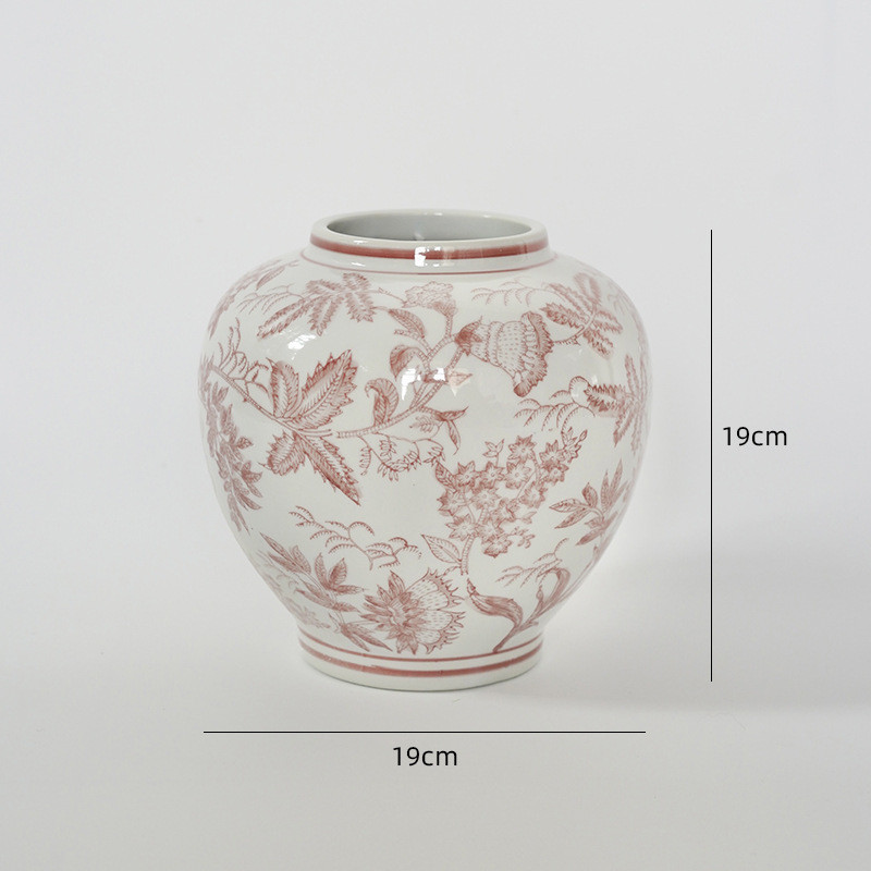 屿后2025新年中式彩色青花瓷仿真花diy年宵花家居材料包摆件用品