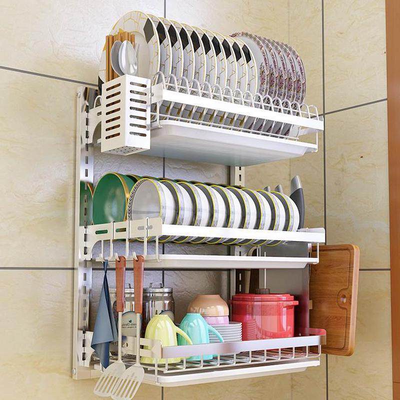 碗盘壁挂式碗筷收纳盒4置物架厨房碗架沥水架不锈钢收纳架30碗碟,厨房/烹饪用具,碗架,淘宝优惠券,粉丝福利购,淘宝优惠卷