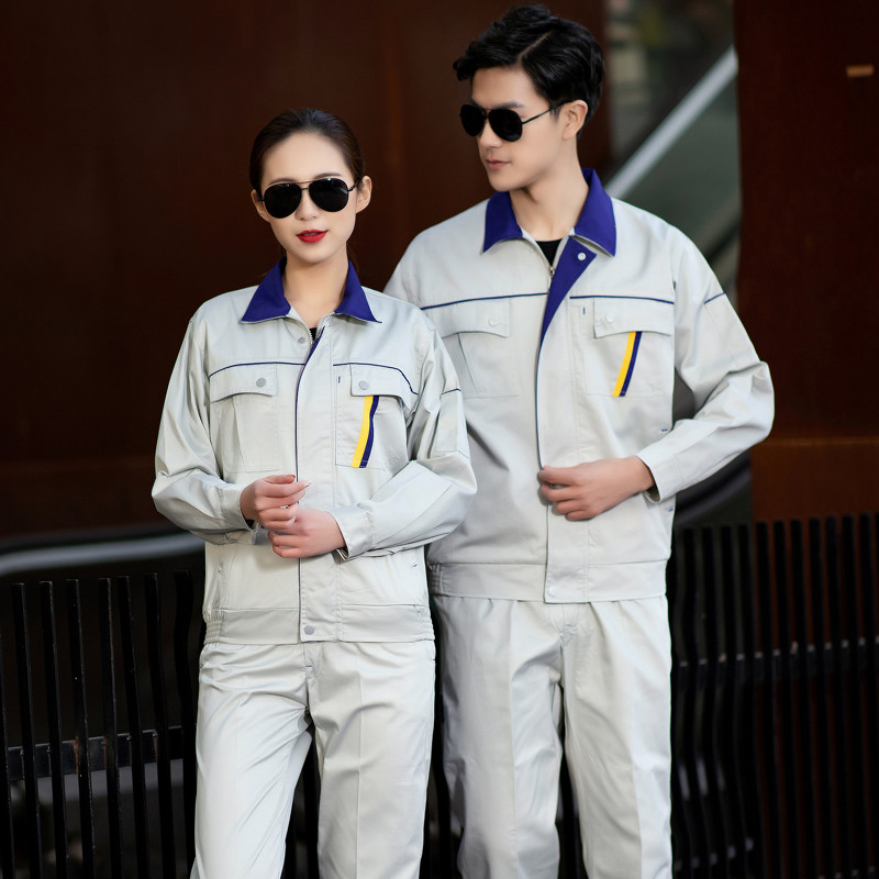 工地汽修车间工厂工作服套装男士耐磨春秋长袖建筑工人劳保服定制