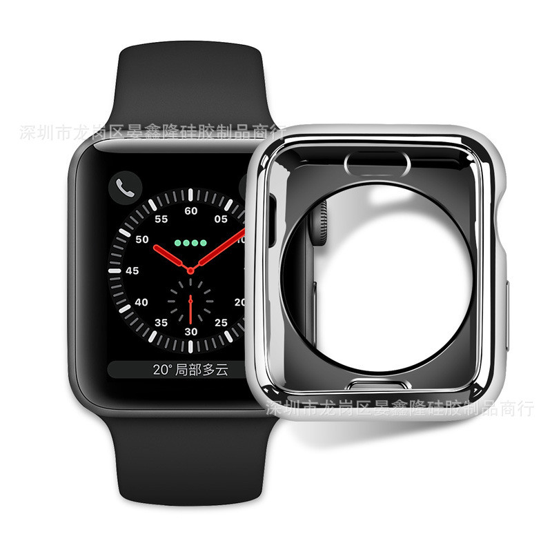适用applewatch9手表壳iwatch8代保护壳苹果电镀壳TPU镂空保护套
