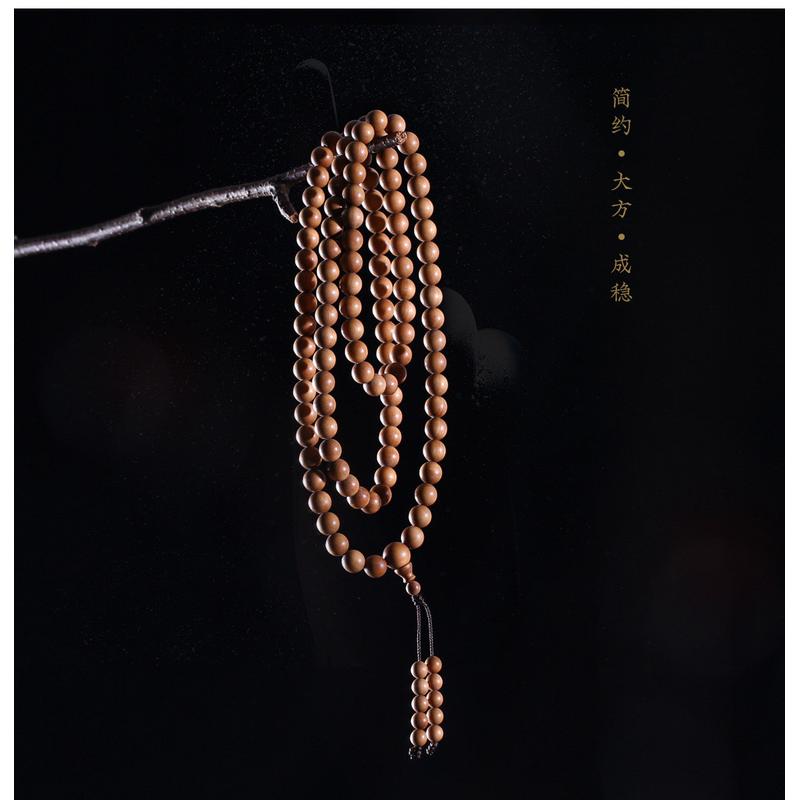大德沉水级老料印度老山檀108颗6-8mm念珠 男女佛珠手串男款手链